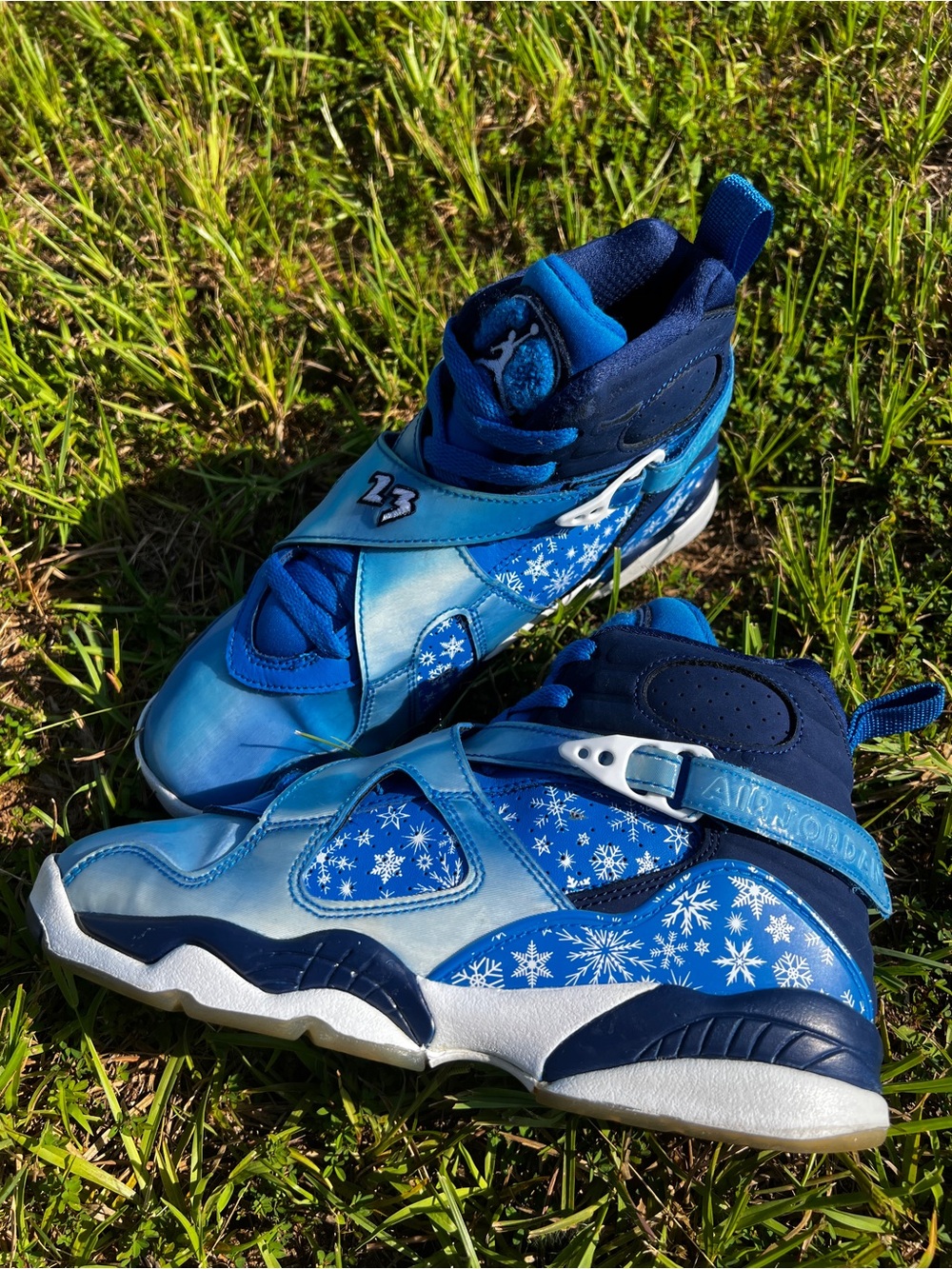CLEAN Air Jordan 8 size 7.5 Womens Snowflake Blue shoes